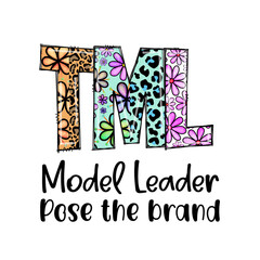 Colorful Model Leader Pose the Brand Design