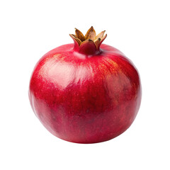 Beautiful and vibrant whole pomegranate fruit against a crisp white background