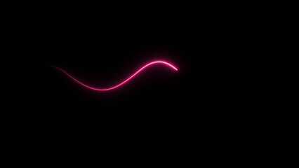 Obraz premium illustration of glowing wave line sliding. abstract neon background. and creating a stunning illustration .4k illustration . 
