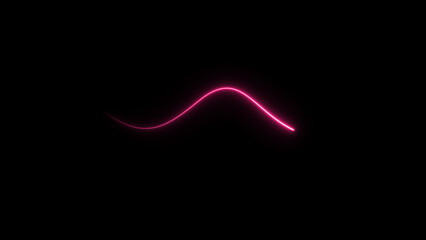 illustration of glowing wave line sliding. abstract neon background. and creating a stunning illustration .4k illustration .	