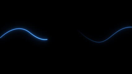 illustration of glowing wave line sliding. abstract neon background. and creating a stunning illustration .4k illustration .	