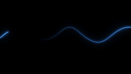 illustration of glowing wave line sliding. abstract neon background. and creating a stunning illustration .4k illustration .	