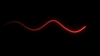 illustration of glowing wave line sliding. abstract neon background. and creating a stunning illustration .4k illustration .