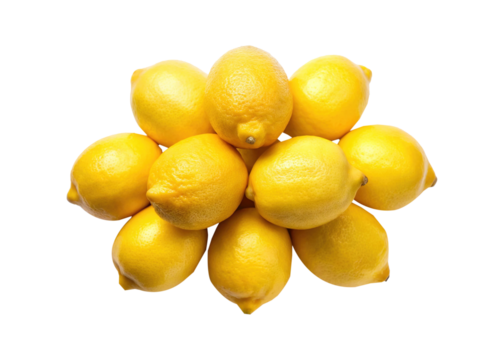A vibrant pile of lemons showcasing their bright yellow hues and textured peels