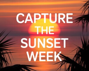 A breathtaking sunset over calm water, featuring a dramatic blend of orange, pink, and purple hues. Stunning Sunset Over Water, Perfect for Capture the Sunset Week.
