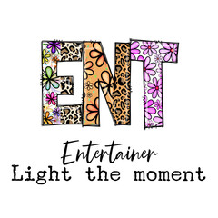 Entainer Light the Moment Design with Flowers and Leopard Print
