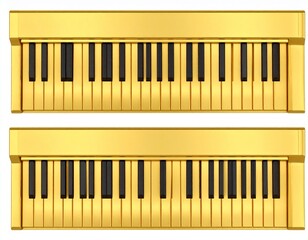 Golden Piano Keys