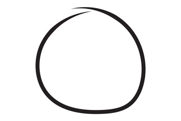 hand drawn circle icon. pen drawn circle icon.