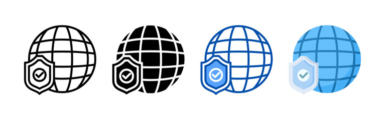 Internet security icon set bundle. Multi style icon collection perfect for websites, apps, and presentations. Simple vector icon collection