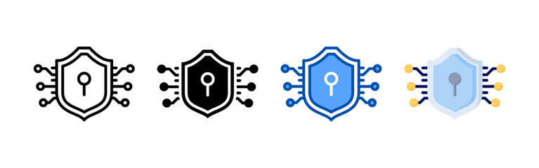 Encrypted icon set bundle. Multi style icon collection perfect for websites, apps, and presentations. Simple vector icon collection