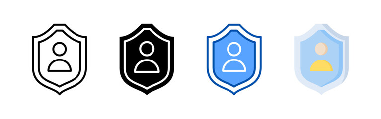 Personal data icon set bundle. Multi style icon collection perfect for websites, apps, and presentations. Simple vector icon collection