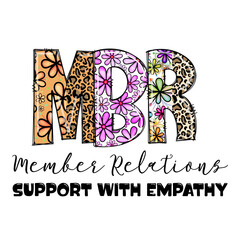Member Relations Support With Empathy Design Featuring Flowers and Leopard Print