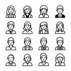 The big set of people icons includes a wide range of modern person icons, crowd symbols, and community signs that represent a group of individuals