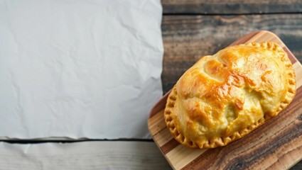 pasty upper peninsula meat pie michigan food yooper food top down rustic food photography homemade pie comfort food traditional dish
