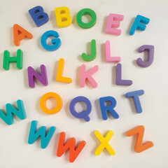 abc letters on white background