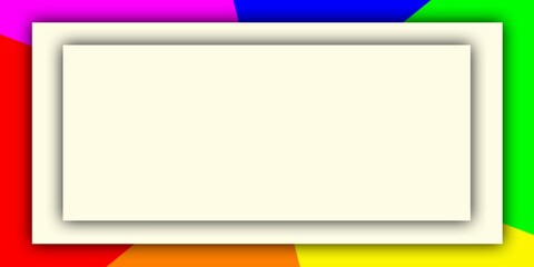colorful frame on white background