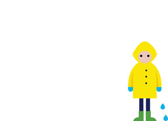 A set of rainy season vector art illustration