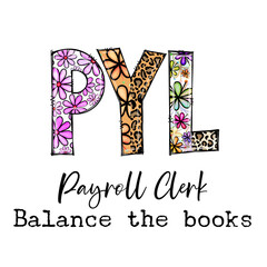 Fototapeta premium Payroll Clerk Design with Flowers and Leopard Print
