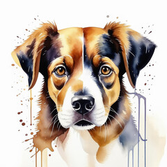 beautiful dog, pet. illustration. artificial intelligence generator, AI, neural network image. background for the design