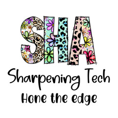 Sharpening Tech Home the Edge Design with Flowers and Leopard Print