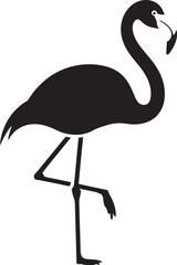 flamingo silhouette isolated on white