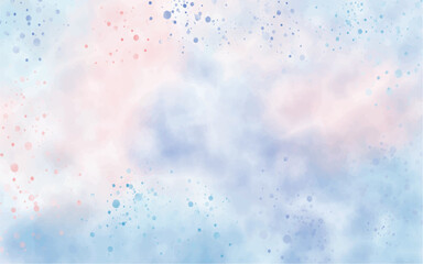 Hand drawn abstract background blue, purple and pink gradients watercolor pastel design