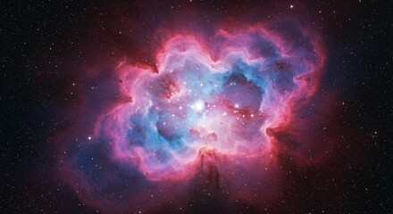 Magnificent Celestial Cloudscape: A Deep Space Nebula with Shimmering Stars