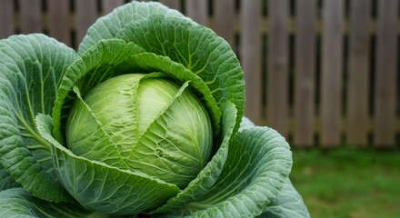 Fototapeta premium Fresh head of cabbage