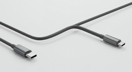 Gray usb c charging cable