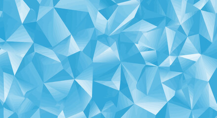Fototapeta premium Abstract Blue Crystal Background Geometric Low Poly Design