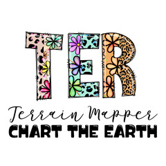 Terrain Mapper Chart The Earth Colorful Design
