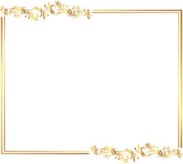 frame with leaves gold border Golden Border Warm Color Frame