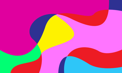 Abstract background with colorful waves. Vector illustration