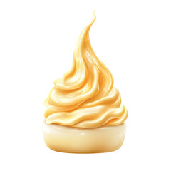 Mayonnaise, Natural mayonnaise ingredients and the sauce itself, isolated on transparent background