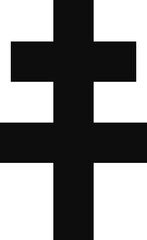 Obraz premium Cross of Lorraine - Christian illustration icon isolated on transparent background