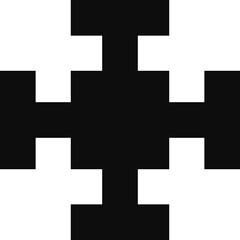 Fototapeta premium Cross of Saint Chad - Christian illustration icon isolated on transparent background