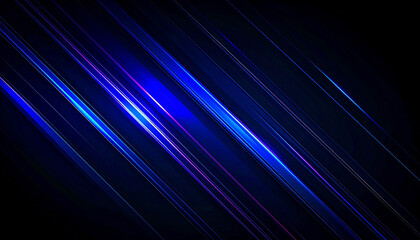 青と紫のネオンラインが斜めに走る近未来的でスタイリッシュな黒背景
Stylish Black Background with Diagonal Neon Lines in Blue and Purple – Futuristic Abstract Design