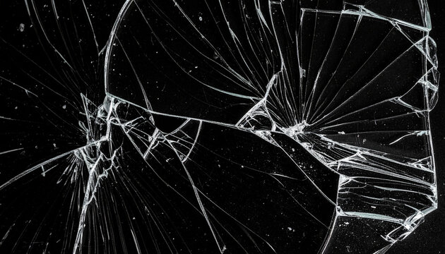 黒背景に割れたガラスの破片とクラックが広がるグランジ風のミステリアスなダーク背景
Grunge Dark Background with Shattered Glass Fragments and Cracks on Black