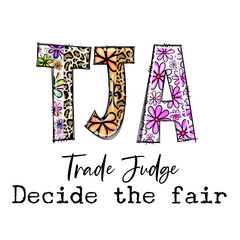 TJA Trade Judge Decide the Fair Design with Flowers and Leopard Print