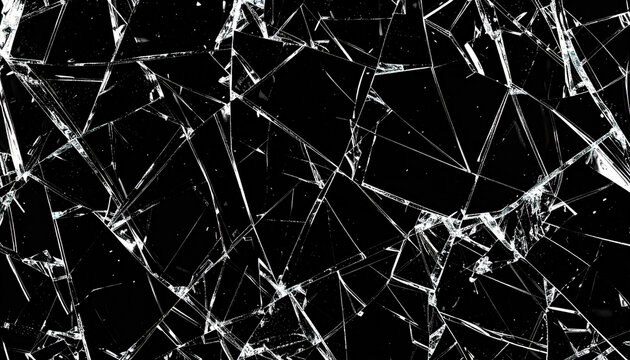 黒背景に割れたガラスの破片とクラックが広がるグランジ風のミステリアスなダーク背景
Grunge Dark Background with Shattered Glass Fragments and Cracks on Black