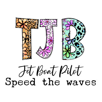 TJB Jet Boat Pilot Speed the Waves Design