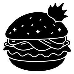 hamburger on a white background