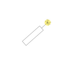 Petard vector icon, isolated on white background
