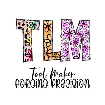 TLM Tool Maker Forging Precision Design with Floral and Leopard Patterns