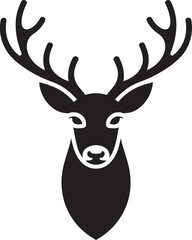 Naklejka premium deer head vector