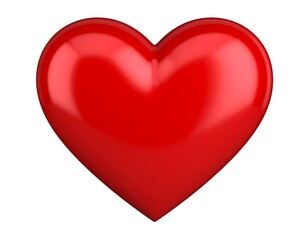 Red heart, 3D, glossy