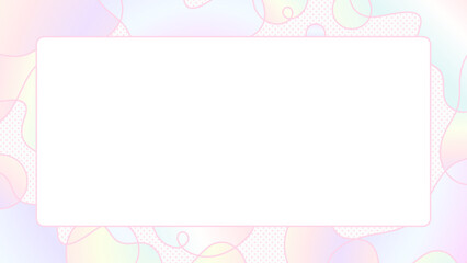 パステルカラーの可愛いフレーム背景