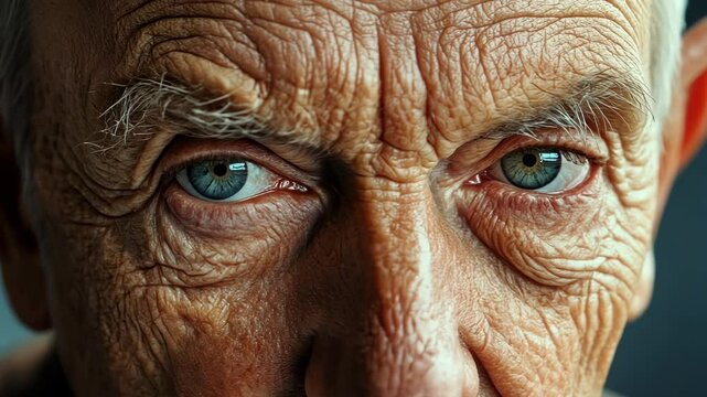 Older man's face close-up