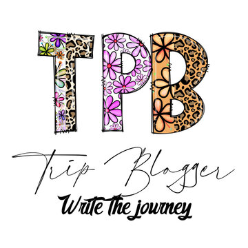 TPB Trip Blogger Design with Flowers and Leopard Print