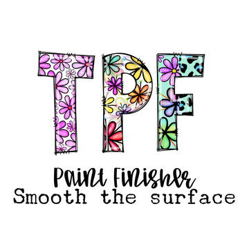 TPF Paint Finish Smooth Surface Design with Flowers and Animals